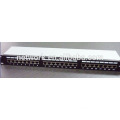 1u 24 port black cat5e STP patch panel